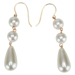 K18YG イエローゴールド パール5.9mm フックピアス レディース 【中古】