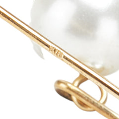 K18YG イエローゴールド パール5.9mm フックピアス レディース 【中古】