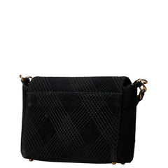 シャネル ワイルドステッチ ココマーク ショルダーバッグ ブラック スウェード レザー レディース CHANEL 【中古】