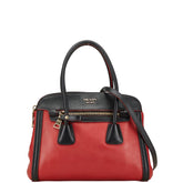 プラダ ハンドバッグ ショルダーバッグ 2WAY レッド ブラック レザー レディース PRADA 【中古】