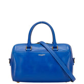 サンローラン ロゴ ハンドバッグ ショルダーバッグ 2WAY ブルー レザー レディース SAINT LAURENT 【中古】