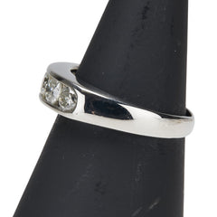 Pt900 プラチナ ダイヤ1.00ct 一文字 リング 指輪 レディース 12.5号 【中古】