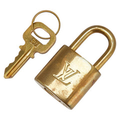 ルイ ヴィトン カデナ 南京錠 キー セット ゴールド メッキ レディース LOUIS VUITTON 【中古】