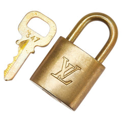 ルイ ヴィトン カデナ 南京錠 キー セット ゴールド メッキ レディース LOUIS VUITTON 【中古】