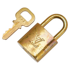 ルイ ヴィトン カデナ 南京錠 キー セット ゴールド メッキ レディース LOUIS VUITTON 【中古】