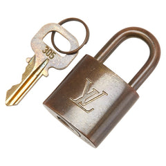 ルイ ヴィトン カデナ 南京錠 キー セット ゴールド メッキ レディース LOUIS VUITTON 【中古】