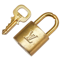 ルイ ヴィトン カデナ 南京錠 キー セット ゴールド メッキ レディース LOUIS VUITTON 【中古】