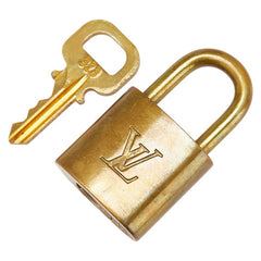 ルイ ヴィトン カデナ 南京錠 キー セット ゴールド メッキ レディース LOUIS VUITTON 【中古】