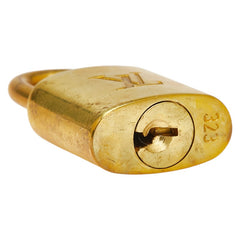 ルイ ヴィトン カデナ 南京錠 キー セット ゴールド メッキ レディース LOUIS VUITTON 【中古】