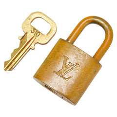 ルイ ヴィトン カデナ 南京錠 キー セット ゴールド メッキ レディース LOUIS VUITTON 【中古】