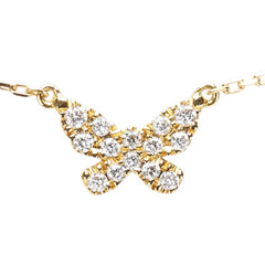 アーカー バタフライパヴェNC ネックレス K18YG イエローゴールド レディース AHKAH 【中古】