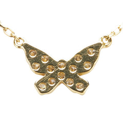 アーカー バタフライパヴェNC ネックレス K18YG イエローゴールド レディース AHKAH 【中古】