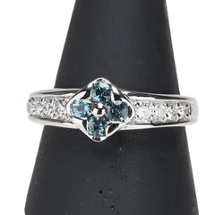 Pt900 プラチナ アレキサンドライト0.249ct ダイヤ0.24ct リング 指輪 レディース 11.5号 【中古】