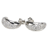 Pt900 プラチナ ダイヤ0.70ct パヴェ スタッドピアス レディース 【中古】