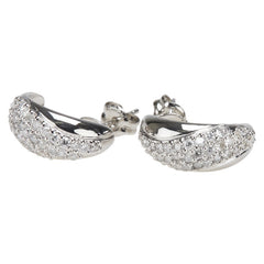 Pt900 プラチナ ダイヤ0.70ct パヴェ スタッドピアス レディース 【中古】