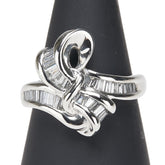 Pt850 プラチナ ダイヤ0.70ct リング 指輪 レディース 16号 【中古】