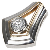 Pt900 プラチナ K18YG イエローゴールド コンビ ダイヤ0.30ct ペンダントトップ レディース 【中古】