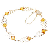 K18YG イエローゴールド シトリン ブレスレット レディース 【中古】