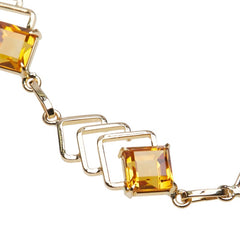 K18YG イエローゴールド シトリン ブレスレット レディース 【中古】