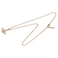 ヴィヴィアンウエストウッド ミニバスレリーフ ネックレス ゴールド メッキ ラインストーン レディース Vivienne Westwood 【中古】