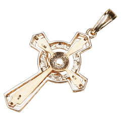 K18YG イエローゴールド キリスト クロス モチーフ ペンダントトップ レディース 【中古】