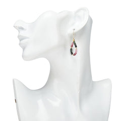 K18YG イエローゴールド トルマリン ビーズ フープ ピアス レディース 【中古】