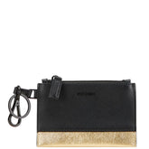 プラダ コインケース ブラック ゴールド レザー メンズ PRADA 【中古】