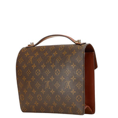 ルイ ヴィトン モノグラム モンソー28 ハンドバッグ ショルダーバッグ 2WAY M51185 ブラウン PVC レザー レディース LOUIS VUITTON 【中古】
