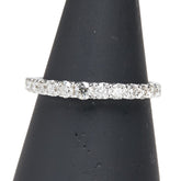 K18WG ホワイトゴールド ダイヤ0.50ct ハーフエタニティ リング 指輪 レディース 11号 【中古】