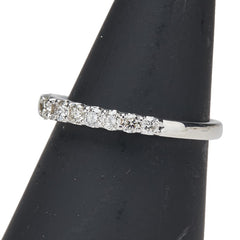 K18WG ホワイトゴールド ダイヤ0.50ct ハーフエタニティ リング 指輪 レディース 11号 【中古】