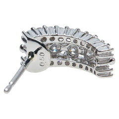 Pt900 プラチナ ダイヤ1.00ct ピアス レディース 【中古】