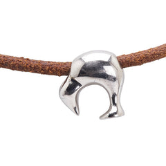 ルイ ヴィトン LVカップ2003 キーウィ ネックレス チョーカー M80647 ブラウン SV925 シルバー レザー レディース LOUIS VUITTON 【中古】