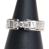 ティファニー K18WG ホワイトゴールド ダイヤ アトラス 3P リング 指輪 レディース TIFFANY&Co. 11号 【中古】