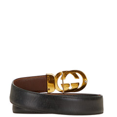 グッチ インターロッキングG ベルト ブラック レザー レディース GUCCI 【中古】