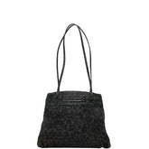 ジバンシー 花柄 ジャガード ショルダーバッグ ブラック キャンバス レザー レディース Givenchy 【中古】