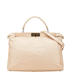 フェンディ ピーカブー ラージ ハンドバッグ ショルダーバッグ 2WAY 8BN210 ピンクベージュ レザー レディース FENDI 【中古】