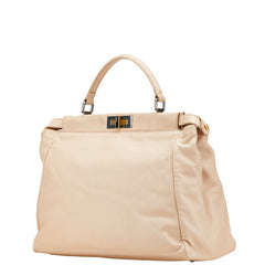 フェンディ ピーカブー ラージ ハンドバッグ ショルダーバッグ 2WAY 8BN210 ピンクベージュ レザー レディース FENDI 【中古】