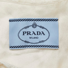プラダ レース 花柄 ノースリーブワンピース サイズ:38 ホワイト コットン レディース PRADA 【中古】