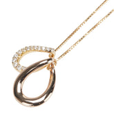 K18YG イエローゴールド ダイヤ ペンダントネックレス レディース 【中古】