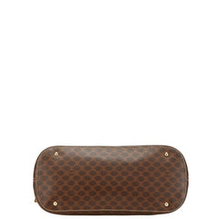 セリーヌ マカダム ハンドバッグ ブラウン PVC レザー レディース CELINE 【中古】