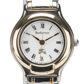 バーバリー 腕時計 GN-4-S クオーツ ホワイト文字盤 ステンレススチール メッキ レディース BURBERRY 【中古】