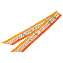 エルメス ツイリー BRIDE DE COUR 法廷の勒 スカーフ オレンジ ベージュ マルチカラー シルク レディース HERMES 【中古】
