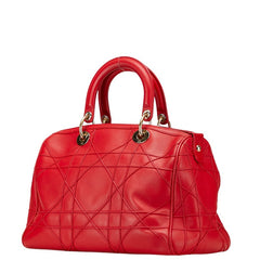 ディオール カナージュ グランヴィル ハンドバッグ レッド レザー レディース Dior 【中古】