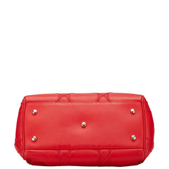 ディオール カナージュ グランヴィル ハンドバッグ レッド レザー レディース Dior 【中古】