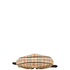 バーバリー ノバチェック ワンショルダーバッグ ハンドバッグ ベージュ ブラウン PVC レザー レディース BURBERRY 【中古】