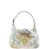 グッチ タイガー ボタニカル ジャッキー1961 ハンドバッグ ショルダーバッグ 2WAY 636709 ホワイト マルチカラー レザー レディース GUCCI 【中古】