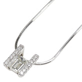 Pt900 プラチナ Pt850 プラチナ ダイヤ0.581ct ダイヤ0.12ct ペンダントネックレス レディース 【中古】