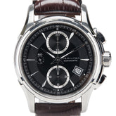 ハミルトン ジャズマスター 腕時計 H326160 自動巻き ブラック文字盤 ステンレススチール レザー メンズ HAMILTON 【中古】