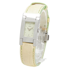 ヴェルサーチェ 腕時計 ASQ99 クオーツ グリーン文字盤 ステンレススチール レザー レディース VERSACE 【中古】