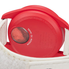 オメガ ×スウォッチ ムーンスウォッチ MISSION TO MARS 腕時計 SO33R100 クオーツ ホワイト文字盤 セラミック ナイロン メンズ OMEGA 【中古】